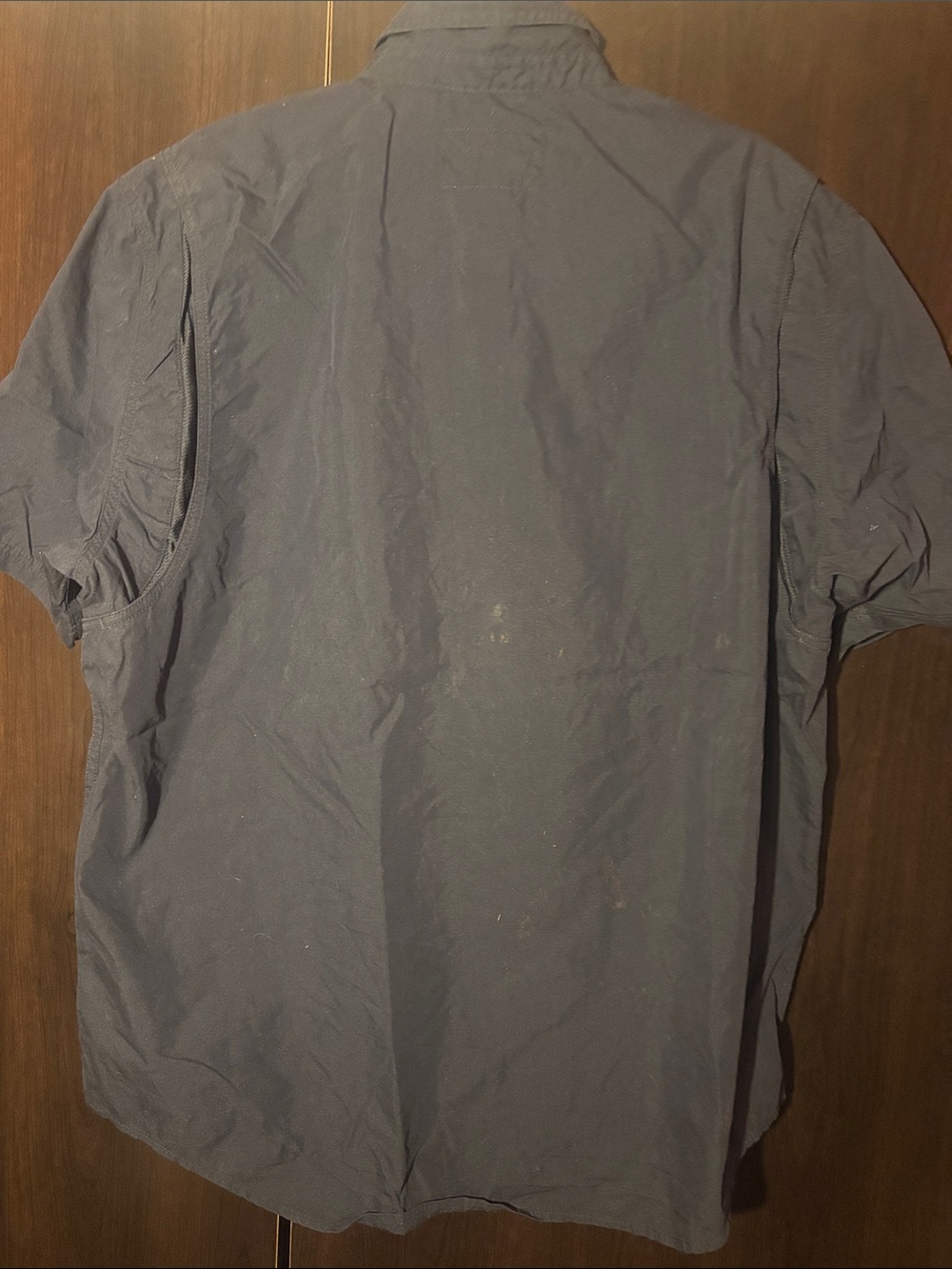 Timberland PRO Men's Navy Blue Short-Sleeve Button-Down Work Shirt - Picture 2 of 2